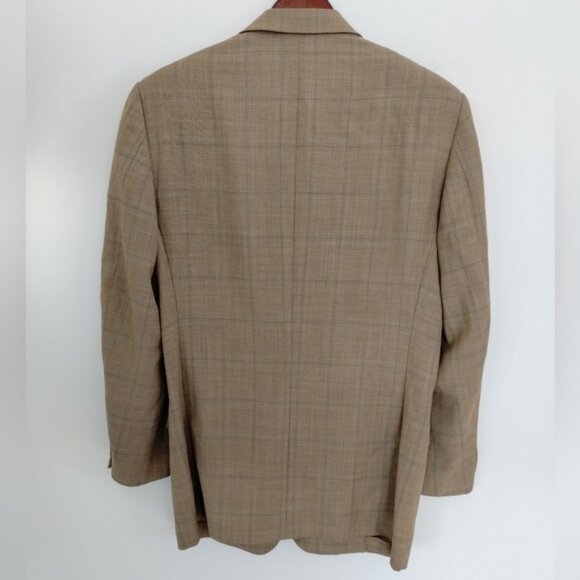 Ermenegildo Zegna Cloth High Performance Blazer Size 40R Brown Checks Old Money - Picture 14 of 14